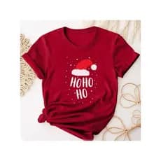 Blusa Camiseta de Natal 100% algodão tecido leve e macio blusinha básica