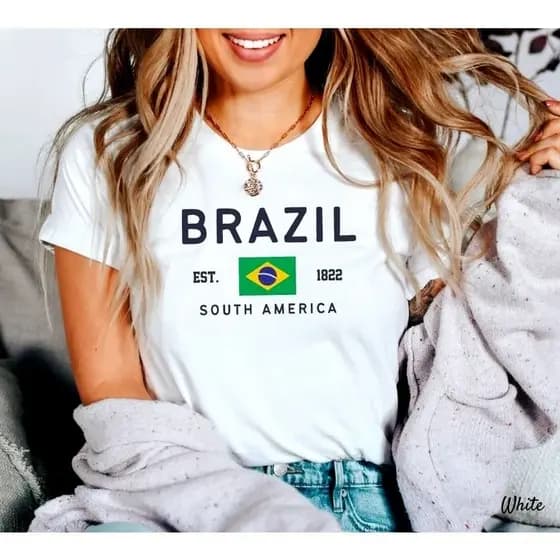 T-shirt camiseta tshirt copa do mundo brasil discreta, simples basica, blusinha feminina