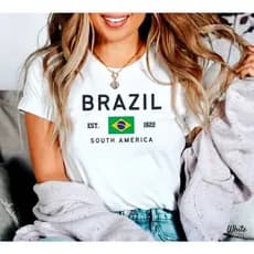 T-shirt camiseta tshirt copa do mundo brasil discreta, simples basica, blusinha feminina