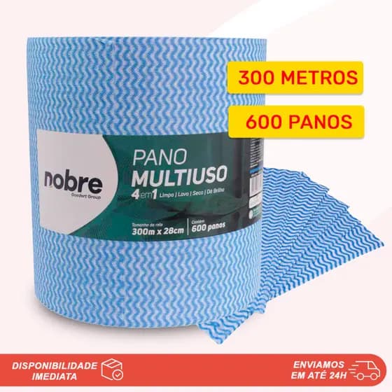 Rolo com 600 Panos de Limpeza Perfex Multiuso 28x300 cm - Marca Nobre