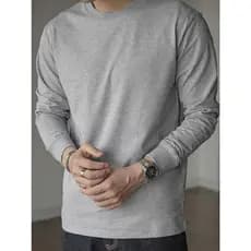 KIT 3 Camisetas Lisa Básica Manga Longa 100% Algodão Mlaha Premium Masculina Fio 30,1 Panteada Premium CM-001