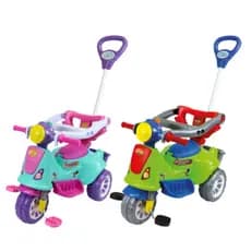 Triciclo Infantil com Empurrador 2 em 1 Motoca Infantil Avespa