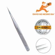 Pinça Profissional Nagaraku St-12 Fina Alongamento De Cílios Pinça Reta Prata Isolamento Original
