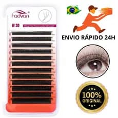 Cilios Fadvan W 3D Volume Egipcio tecnologico Alongamento De Cilios extensão fio a fio