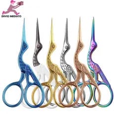 Tesoura Pequena, Design de Sobrancelhas, Cílios, Bordado Envio Imediato 24h rosa colorida