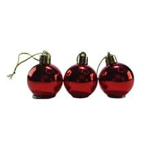 Enfeite Decorativo Kit 12 Bolas 4 Cm Pendente Decoração Natalina P/ Festas -Tubo Conjunto Espelhadas