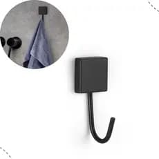 Gancho Suporte Porta Toalha De Rosto Para Banheiro De Cor Preta Arthi