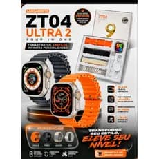 Relógio Inteligente Smarwatch 49mm Com 04 Pulseiras Zt04 Ul