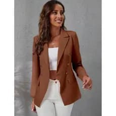 Blazer Casaquinho Feminino Alfaiataria Casaco Social Com Botão Lindo Super Envio