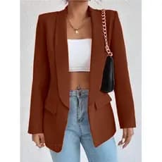 Max Blazer Feminina Longo Alfataria Socia Manga Longo