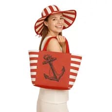 Kit Chapéu E Bolsa Feminina Praia Pesca Camping Piscina Proteção Solar Yepp