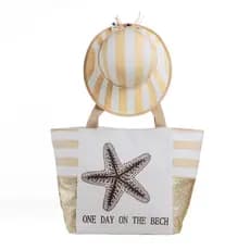 Kit Chapéu E Bolsa Feminina Praia Pesca Camping Piscina Proteção Solar Yepp