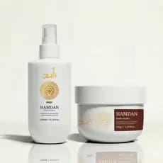 Kit Hamdan Body Splash 200ml + Body Cream 150g Fragrância Masculina Inspirada Árabe