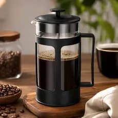 Prensa Francesa Manual 600ml Vidro French Press Filtro em Aço Inox Cafeteira Café Chá Cozinha