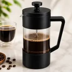 Prensa Francesa Manual 350ml Vidro French Press Filtro em Aço Inox Cafeteira Café Chá Cozinha