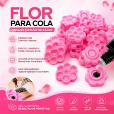50 Batoque Flor Colmeia Para Cola De Alongamento De Cílios K&S