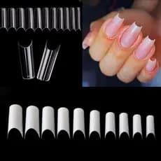 Cx 100 Tips Curvatura C Natural Para Alongamento de Gel