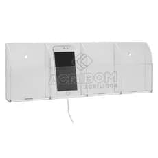 Suporte de Parede em Acrílico Cristal Quadruplo Para Celular - Acribom