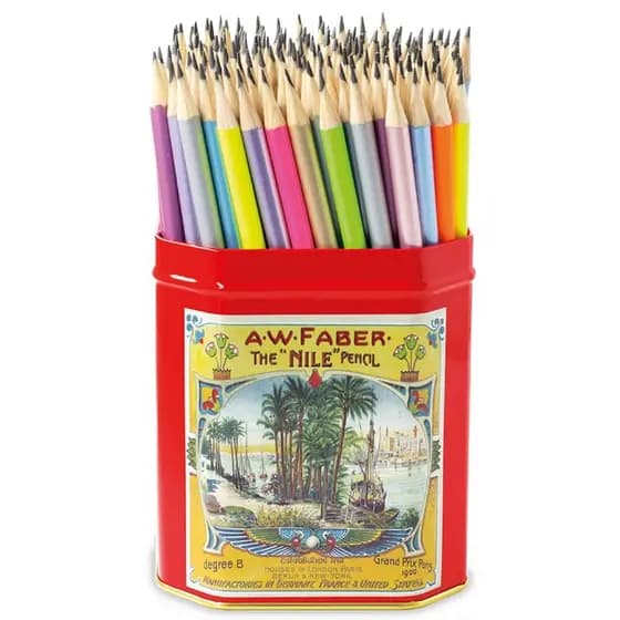 Lápis Preto Grafite FABER CASTELL 160 Madeira Lata Colecionável material escolar metal material escolar escritorio