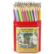 Lápis Preto Grafite FABER CASTELL 160 Madeira Lata Colecionável material escolar metal material escolar escritorio
