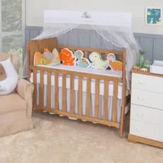 Kit Protetor de Berço Americano 11 peças Dinossauro Almofadinhas