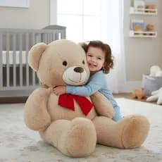 Urso de Pelúcia Tamanho Gigante Grande Teddy com Laço Removivel Fofinho Macio Hipoalergênico