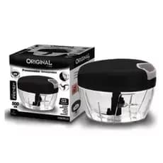 Processador Manual com 3 Lâminas Triturador e Fatiador de Alimentos - Capacidade 500ml