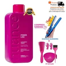 Power Liss Progressiva 1 Litro Ativo Liso Total Nuance + Brindes Chapinha e Kit Aplicação
