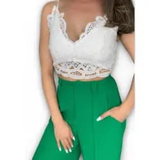 Cropped Renda Sem Bojo