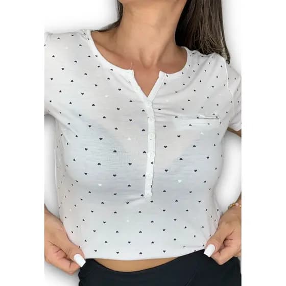 Camiseta T-Shirt Poá Coração