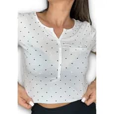 Camiseta T-Shirt Poá Coração