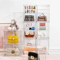 Box Caixa Organizadora Acrílico Transparente Para Bolsa