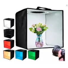 Mini Estúdio Caixa Fotográfica 40cm Led Redondo USB