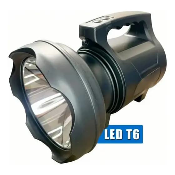 Lanterna Holofote Alta Potencia Led T6 50w Alcance 1000 metros Luz Branco Fluoreled