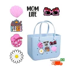 PIN ACESSÓRIO PARA BOLSA DE PRAIA EVA COM FURO BROCHE CHARMS COMPATÍVEL BOGG BAG
