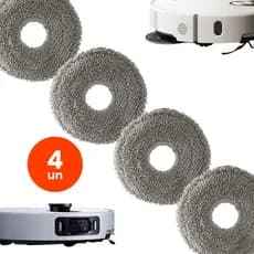 KIT 4 ESFREGÃO MOP COMPATÍVEL XIAOMI ROBOT VACUUM 5 / 5 PRO ROBÔ ASPIRADOR