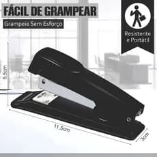 Grampeador De Aço Profissional Reforçado 13cm Até 20 Folhas - Organização em sua mesa
