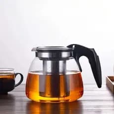 Chaleira Bule De Vidro Com Infusor Chá Café Inox 950ml Fácil de Limpar Prático