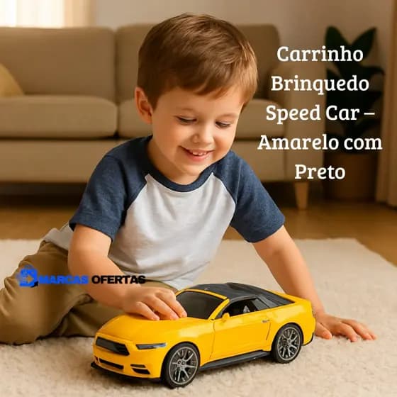 Carrinho Brinquedo Speed Car – Amarelo com Preto