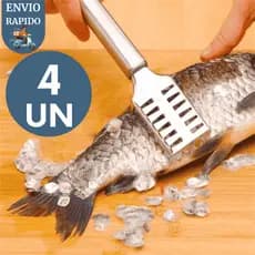 Kit Descamador Limpador Escama Peixe Manual Inox Peixaria Casa Praia Hotel Restaurante