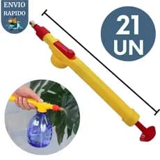 Kit Pulverizadores Garrafa Pet Portátil Manual Borrifador Pressão Bico Regulável Regador Aplicador