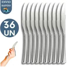 Kit Faca Masa Com Ponta Para Almoço e Jantar em Aço Inox para Restaurantes Churrascaria Pizzaria Bar