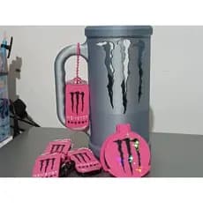 Kit Porta Lata Monster + Tampa + Abridor de Latas