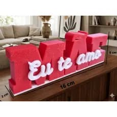 Presente Para O Dia Das Mães Letreiro 3D (Eu Te Amo Mãe)