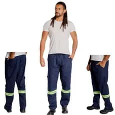 Kit 3 Calças Cargo Brim Uniforme Profissional 38