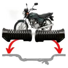 Borracha de Estribo Pedaleira Dianteira Apoio Moto CG Fan Today Titan 125/150 (PAR)