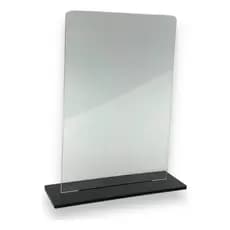 Kit 05 Troféu Acrilico Cristal 2mm 20x14cm C/base Preta