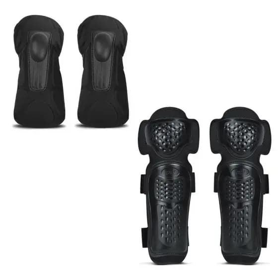 Kit Joelheira + Cotoveleira Motocross Trilha Enduro Pro Tork Titanium Preto