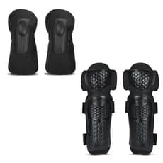 Kit Joelheira + Cotoveleira Motocross Trilha Enduro Pro Tork Titanium Plástico Injetado Preto