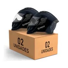 Kit 2 Capacete Pro Tork Stealth Solid Viseira Cristal Moto